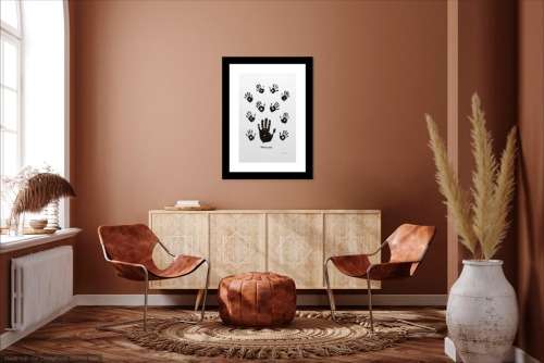 nelson mandela - `impression of africa` - black and white