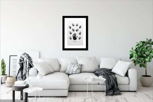 nelson mandela - `impression of africa` - black and white