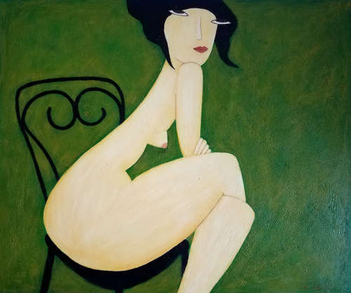 nude study oil painting