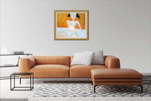 study of a lady oil painting