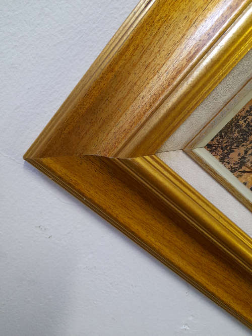 framed floral oil painting study of a rose