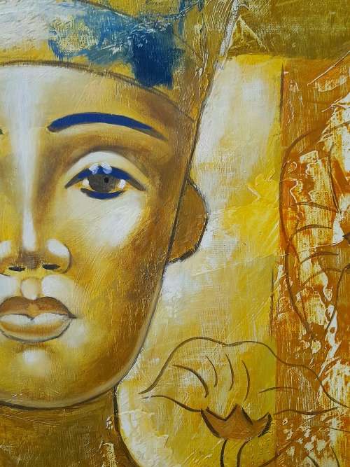oil painting - egyptian queen nefertiti