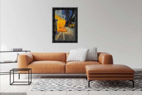 after van gogh oil painting cafe terrace at night