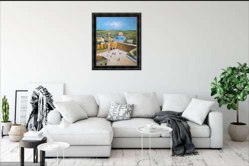 western wall jerusalem oil painting