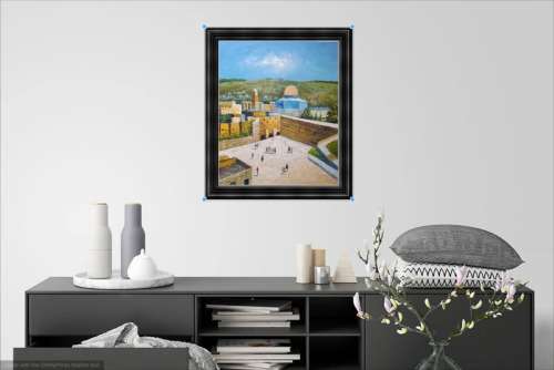 western wall jerusalem oil painting