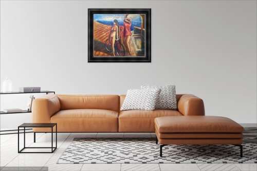 the bathers oil painting