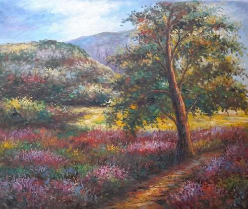 countryside landscape oil painting