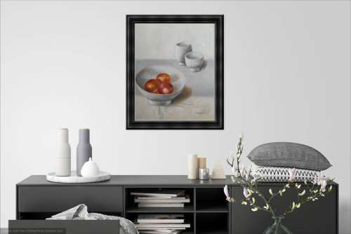 still life study oil painting