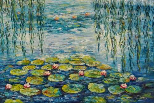 Lily Pond floral Oil Painting