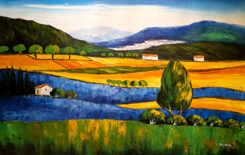 modern countryside landscape Oil Painting