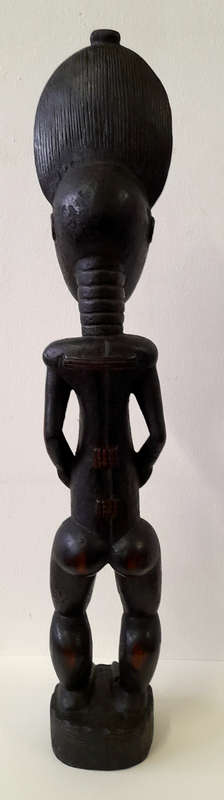 baule female figure wood sculpture african artefact ivory coast
