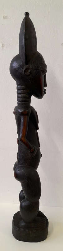 baule female figure wood sculpture african artefact ivory coast
