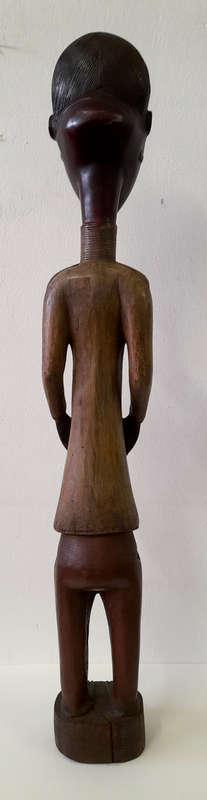 baule male figure wood sculpture african artefact ivory coast