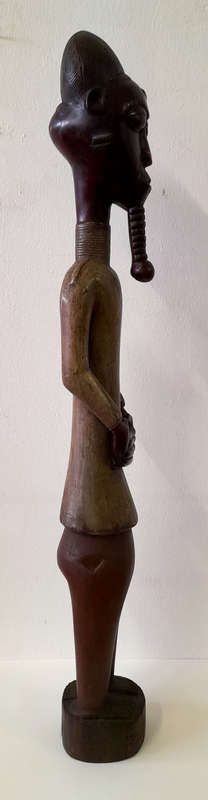 baule male figure wood sculpture african artefact ivory coast