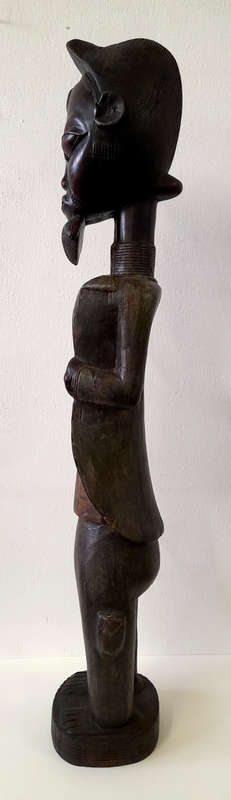 baule male figure wood sculpture african artefact ivory coast