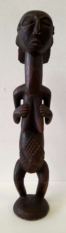 west african baule female wood figure artefact sculpture