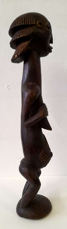 west african baule female wood figure artefact sculpture