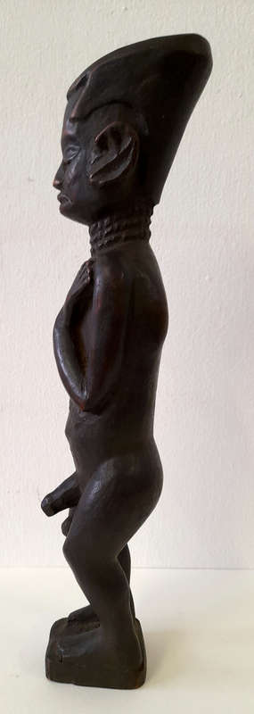 west african male wood figure artefact sculpture