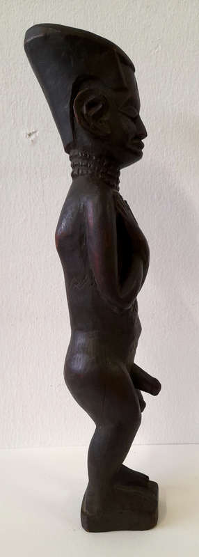 west african male wood figure artefact sculpture