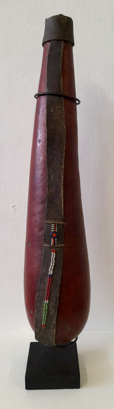 maasai water carrying calabash/gourd vessel artefact