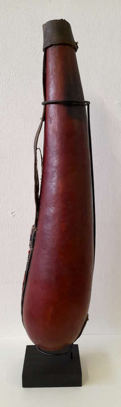 maasai water carrying calabash/gourd vessel artefact