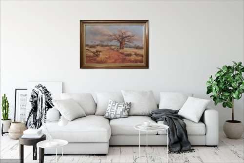 paul ascot baobab tree oil painting
