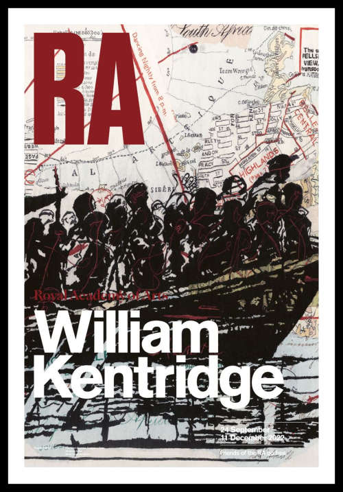 william kentridge `Carte Hypsométrique de lEmpire Russe` - Royal Academy Of Arts exhibition poster