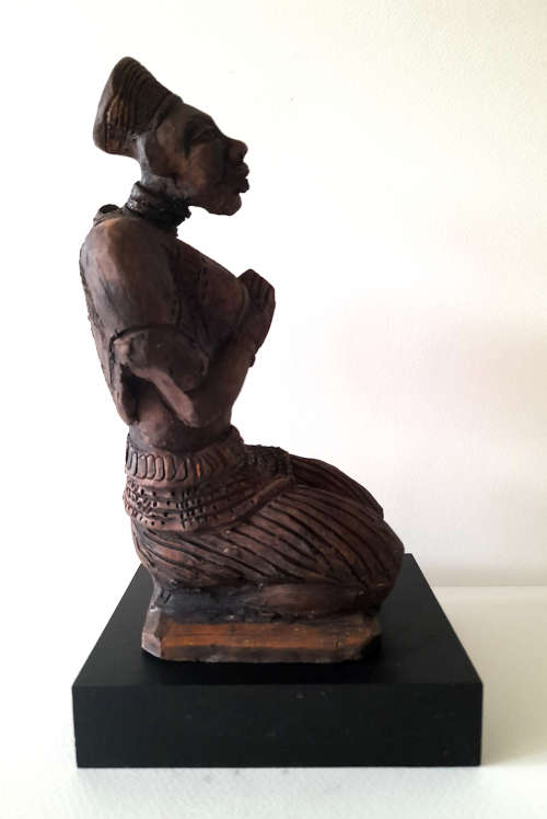 clive sithole fired earthenware figurative sculpture