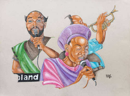 floyd langa watercolour on paper