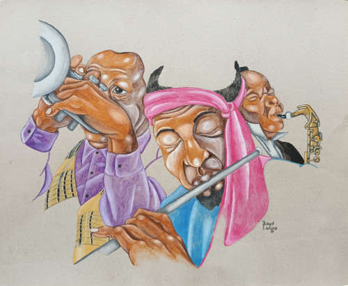 floyd langa watercolour on paper