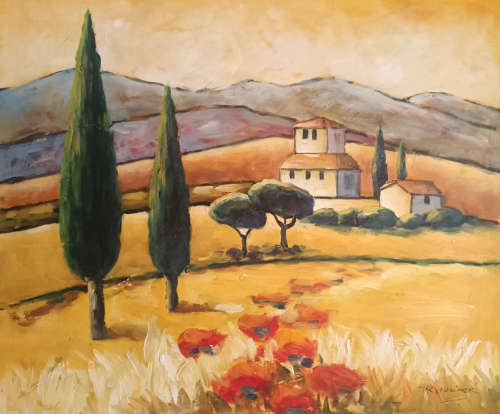 ART CLEARANCE SALE  tuscan landscape oil painting