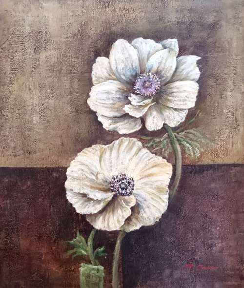 floral study oil painting