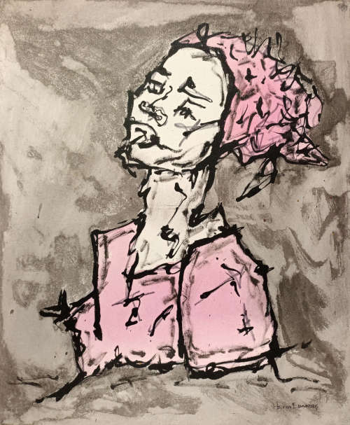 hilton edwards mixed media painting