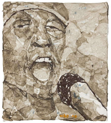 mbongeni buthelezi melted plastic painting