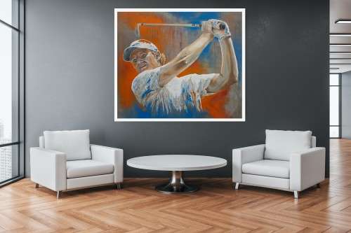 Ernie Els `The Big Easy` oil painting