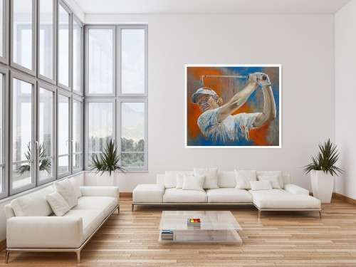 Ernie Els `The Big Easy` oil painting