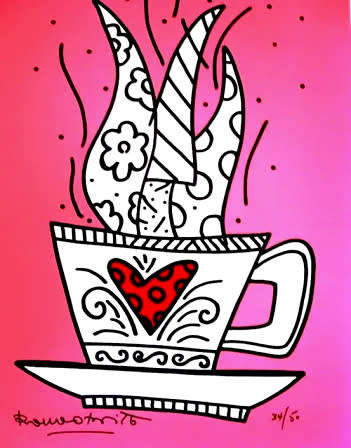 Romero Britto -  cappuccino cup