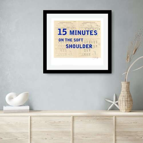 william kentridge -`15 minutes on the soft shoulder`print