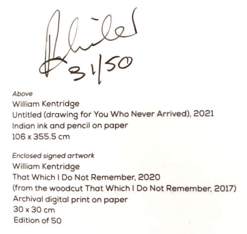 william kentridge + philip miller - `you who never arrived`collectors edition vinyl + print