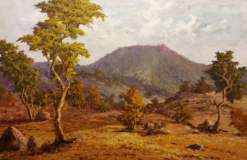 ernest benjamin king palette knife oil painting