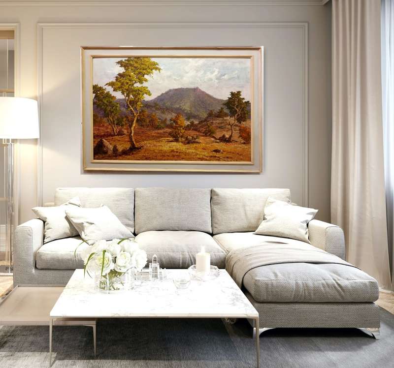ernest benjamin king palette knife oil painting