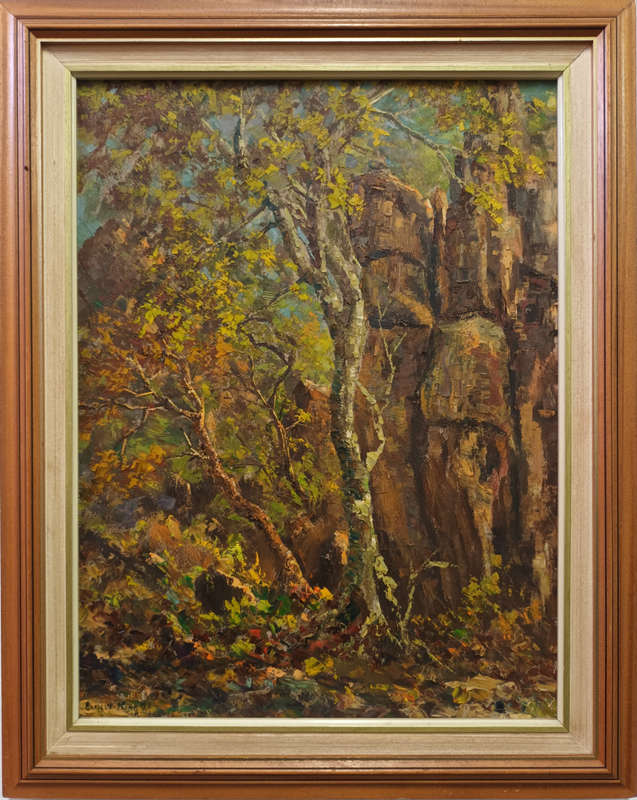 ernest benjamin king palette knife oil painting