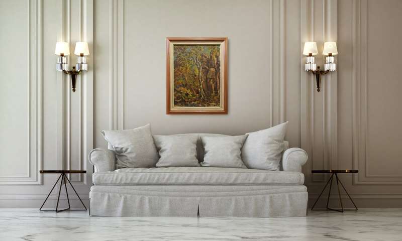 ernest benjamin king palette knife oil painting