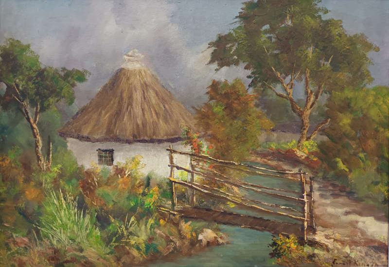 ernest benjamin king palette knife oil painting