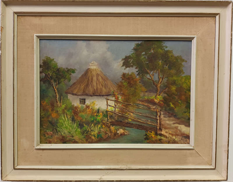 ernest benjamin king palette knife oil painting