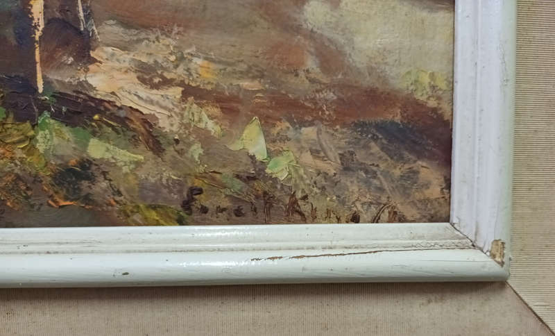 ernest benjamin king palette knife oil painting