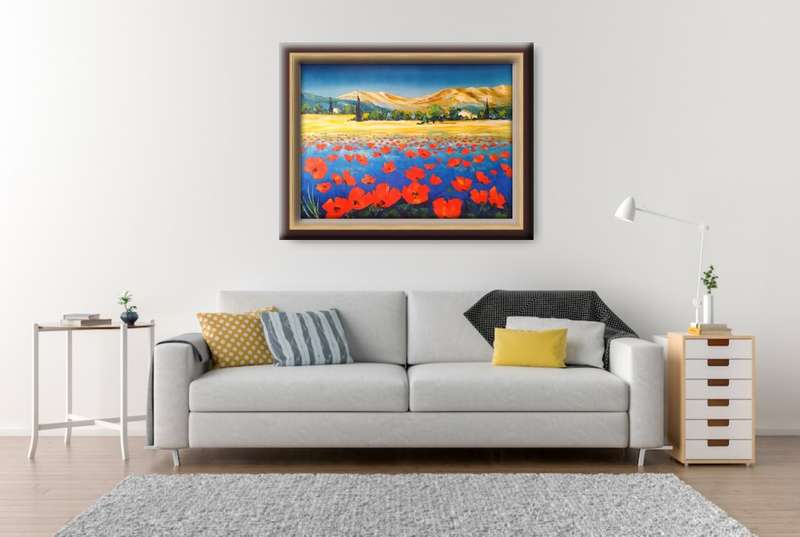 modern colourful landscape oil painting