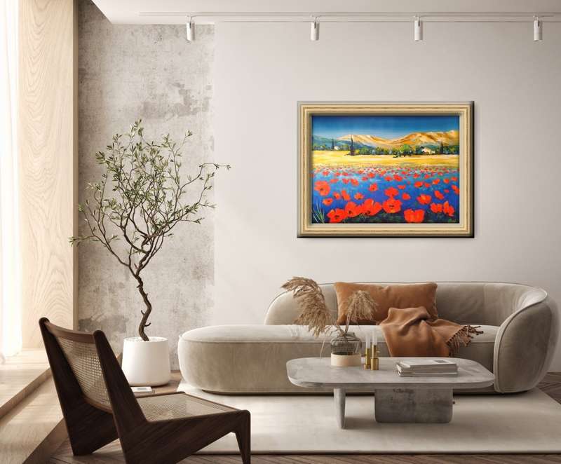 modern colourful landscape oil painting