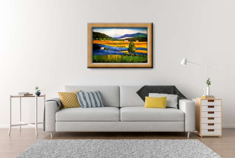 modern countryside landscape Oil Painting