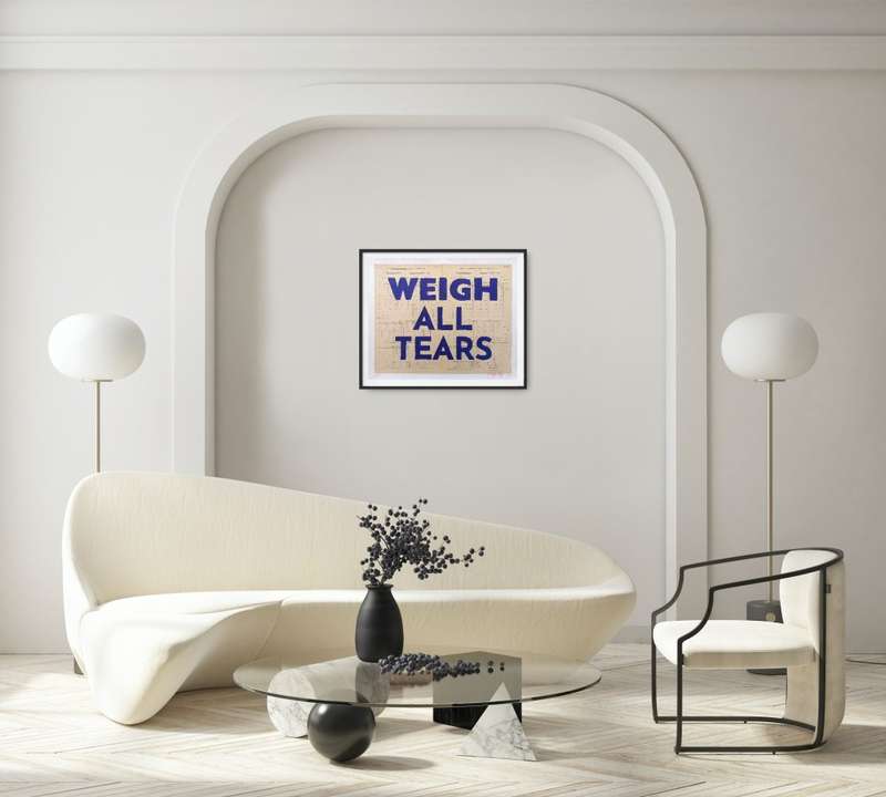 william kentridge -`weigh all tears`print